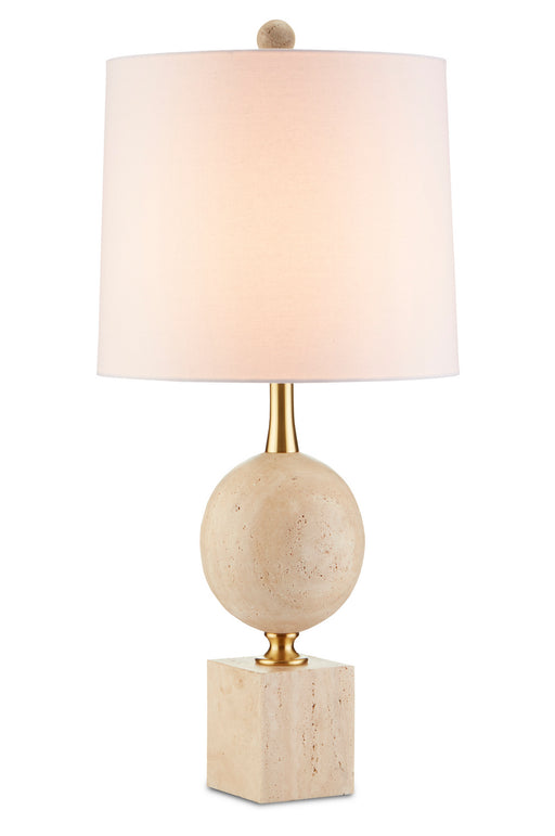 Currey and Company - 6000-0718 - One Light Table Lamp - Natural/Beige/Antique Brass