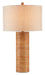 Currey and Company - 6000-0735 - One Light Table Lamp - Brass/Natural Rattan