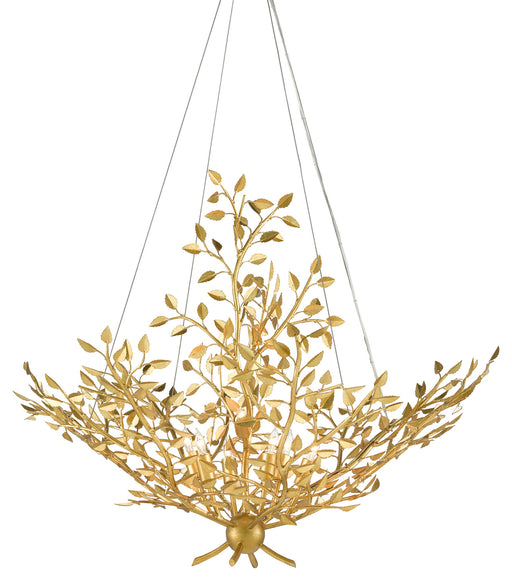 Currey and Company - 9000-0778 - Eight Light Chandelier - Contemporary Gold Leaf
