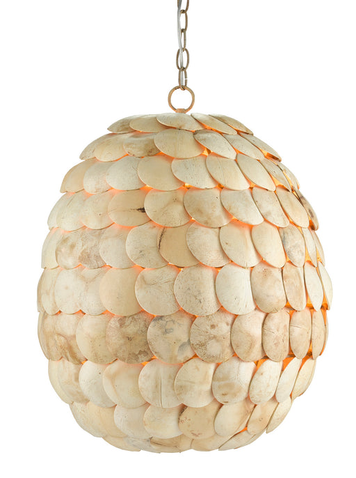 Currey and Company - 9000-0784 - Three Light Pendant - Coco Cream