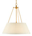 Currey and Company - 9000-0793 - One Light Pendant - Antique Gold Leaf/White