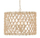 Currey and Company - 9000-0803 - Four Light Chandelier - Beige/Smokewood/Abaca Rope