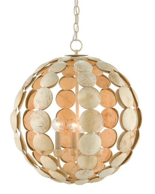 Currey and Company - 9000-0806 - Four Light Chandelier - Coco Cream