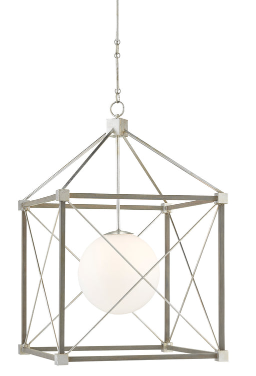 Currey and Company - 9000-0808 - One Light Chandelier - Contemporary Silver Leaf/Chateau