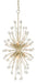 Currey and Company - 9000-0814 - Eight Light Chandelier - Contemporary Silver Leaf