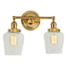 JVI Designs - 1252-10 S9 - Two Light Vanity - Soho - Satin Brass