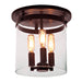 JVI Designs - 3021-08 - Three Light Flushmount - Roxbury - Oil Rubbed Bronze