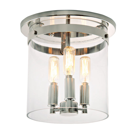 JVI Designs - 3021-15 - Three Light Flushmount - Roxbury - Polished Nickel