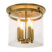 JVI Designs - 3022-10 - Four Light Flushmount - Roxbury - Satin Brass