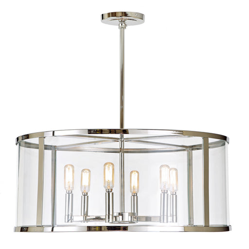 JVI Designs - 3062-15 - Six Light Pendant - Bryant - Polished Nickel