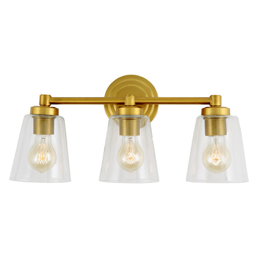 JVI Designs - 463-10 - Three Light Vanity - Wilshire - Satin Brass
