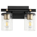 Quorum - 529-2-6980 - Two Light Vanity - Empire - Noir w/ Aged Brass
