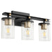 Quorum - 529-3-6980 - Three Light Vanity - Empire - Noir w/ Aged Brass
