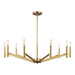 Generation Lighting - 3124309-848 - Nine Light Chandelier - Vector - Satin Brass