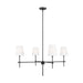 Generation Lighting - 3287204-112 - Four Light Chandelier - Baker - Midnight Black