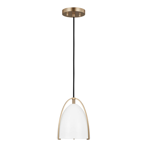 Generation Lighting - 6151801-848 - One Light Mini-Pendant - Norman - Satin Brass
