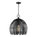 Generation Lighting - 6522701-112 - One Light Pendant - Hanalei - Midnight Black