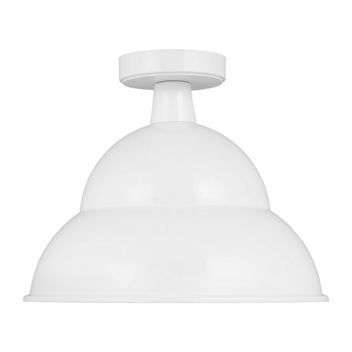 Generation Lighting - 7836701-15 - One Light Outdoor Flush Mount - Barn Light - White