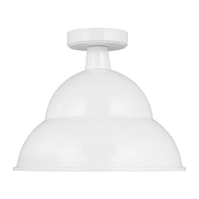 Generation Lighting - 7836701-15 - One Light Outdoor Flush Mount - Barn Light - White