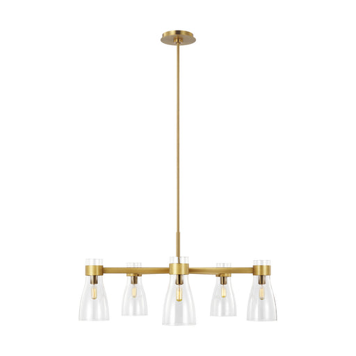 Generation Lighting - AEC1005BBS - Five Light Chandelier - Moritz - Burnished Brass