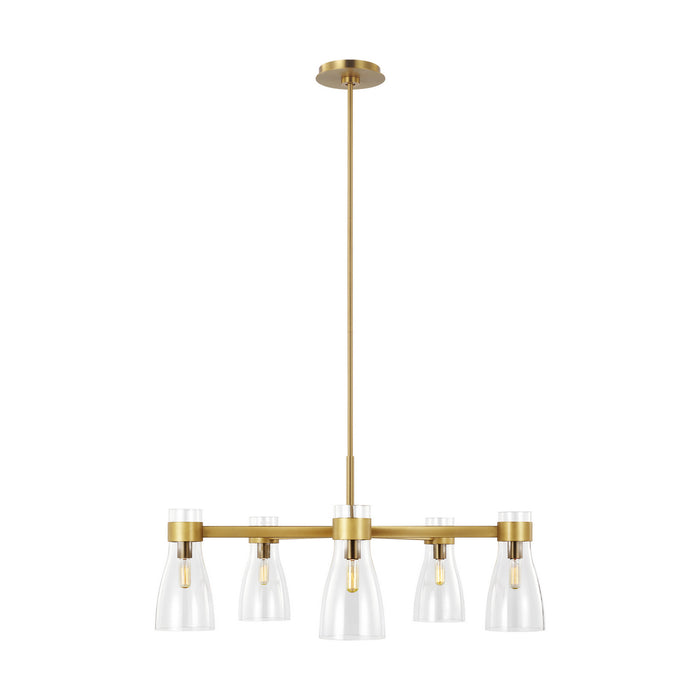 Generation Lighting - AEC1005BBS - Five Light Chandelier - Moritz - Burnished Brass