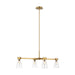 Generation Lighting - AEC1014BBS - Four Light Linear Chandelier - Moritz - Burnished Brass