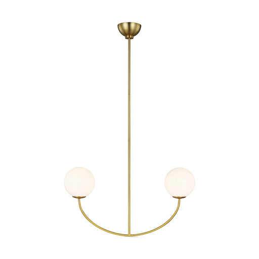 Generation Lighting - AEC1042BBS - Two Light Linear Chandelier - Galassia - Burnished Brass