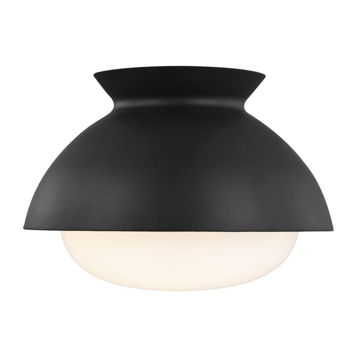 Generation Lighting - AEF1001MBK - One Light Flush Mount - Lucerne - Midnight Black