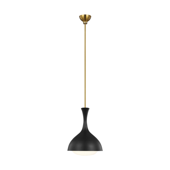 Generation Lighting - AEP1011BBSMBK - One Light Pendant - Lucerne - Burnished Brass