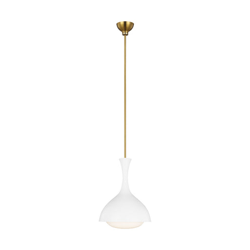 Generation Lighting - AEP1011BBSMWT - One Light Pendant - Lucerne - Burnished Brass