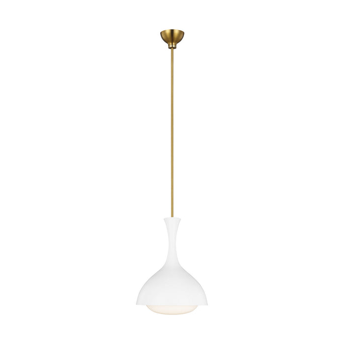 Generation Lighting - AEP1011BBSMWT - One Light Pendant - Lucerne - Burnished Brass