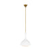 Generation Lighting - AEP1011BBSMWT - One Light Pendant - Lucerne - Burnished Brass