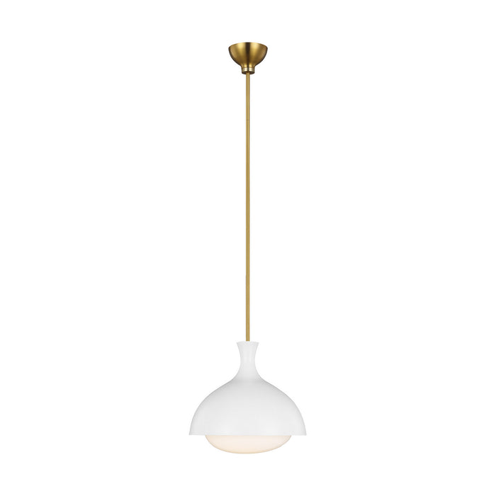 Generation Lighting - AEP1021BBSMWT - One Light Pendant - Lucerne - Burnished Brass