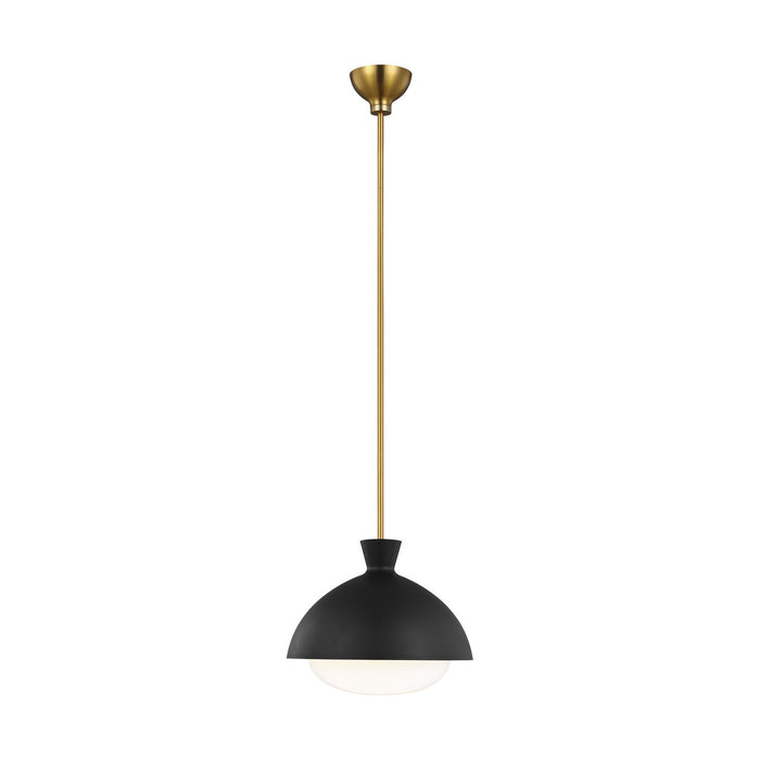 Generation Lighting - AEP1031BBSMBK - One Light Pendant - Lucerne - Burnished Brass