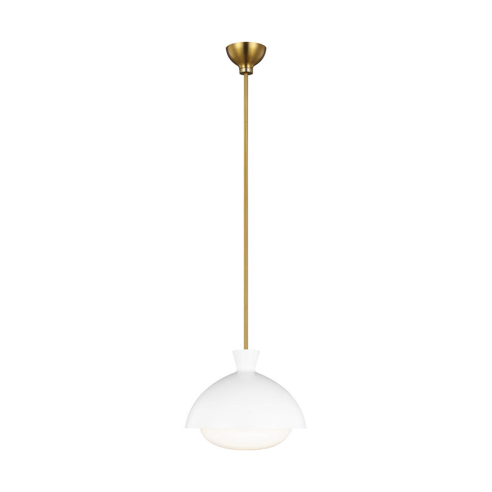 Generation Lighting - AEP1031BBSMWT - One Light Pendant - Lucerne - Burnished Brass