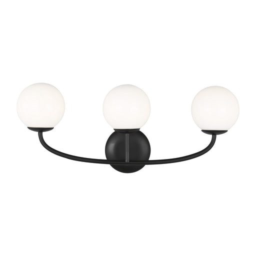 Generation Lighting - AEV1013MBK - Three Light Vanity - Galassia - Midnight Black