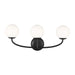 Generation Lighting - AEV1013MBK - Three Light Vanity - Galassia - Midnight Black