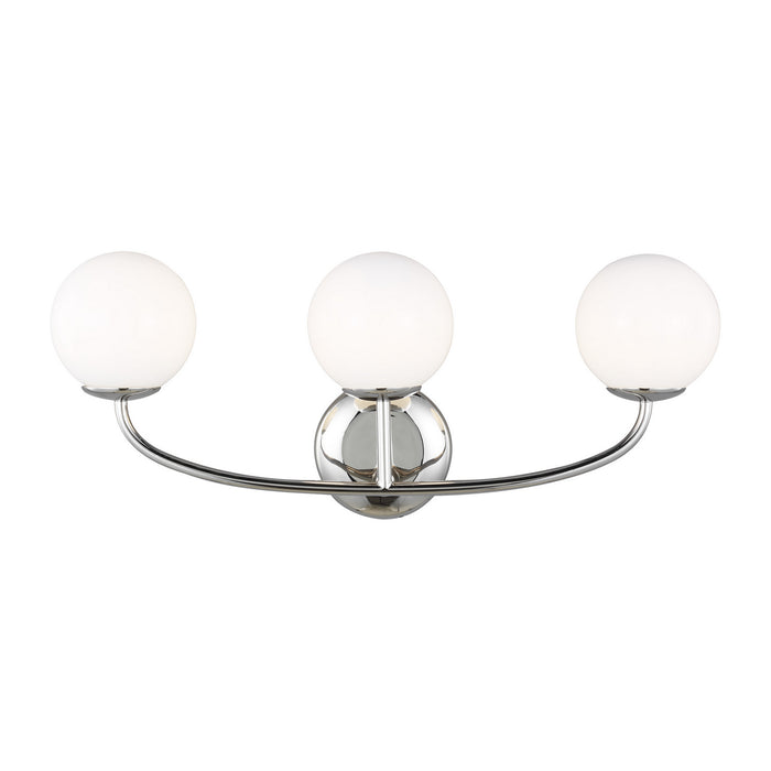 Generation Lighting - AEV1013PN - Three Light Vanity - Galassia - Polished Nickel