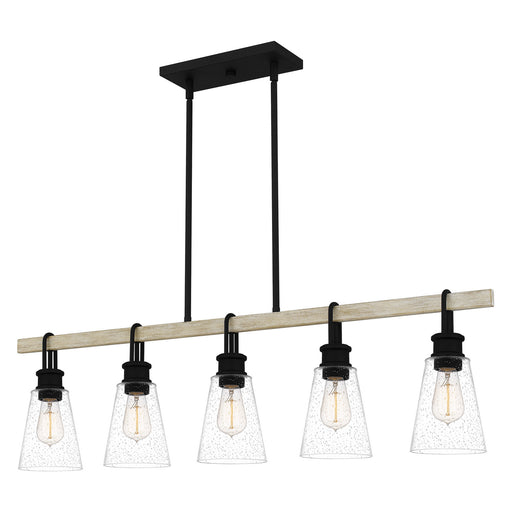 Quoizel - KGB142EK - Five Light Linear Chandelier - Kingsbridge - Earth Black