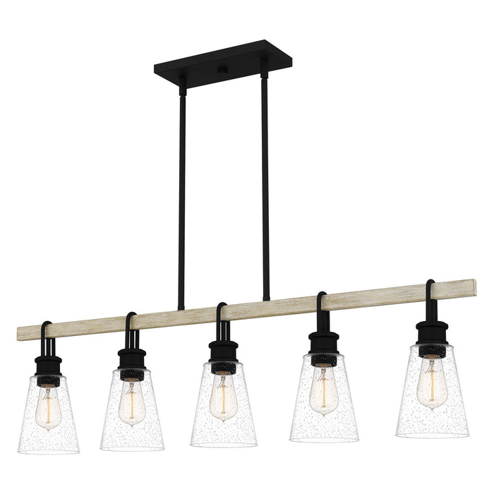 Quoizel - KGB142EK - Five Light Linear Chandelier - Kingsbridge - Earth Black