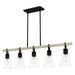 Quoizel - KGB142EK - Five Light Linear Chandelier - Kingsbridge - Earth Black