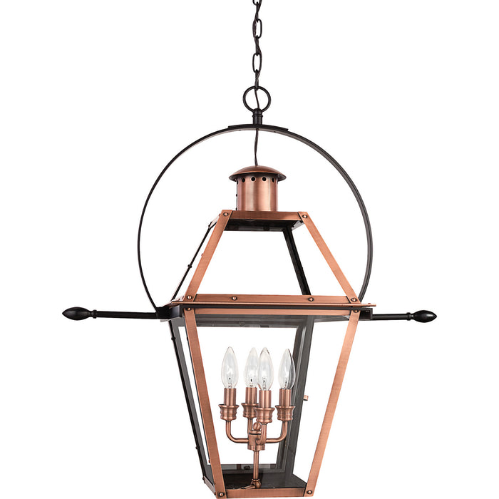 Quoizel - RO2814AC - Four Light Pendant - Rue De Royal - Aged Copper