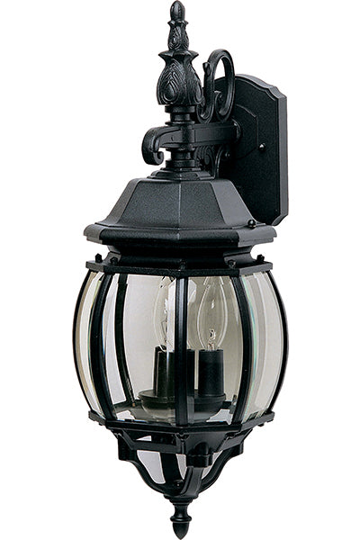 Three Light Outdoor Wall Lantern from the Crown Hill collection in Black finish