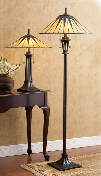 Two Light Floor Lamp from the Gotham collection in Vintage Bronze finish