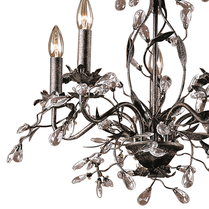 Five Light Chandelier from the Circeo collection in Deep Rust finish