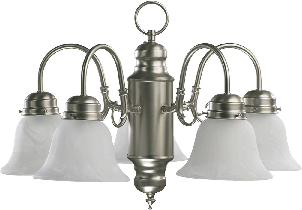 Quorum - 6429-5-65 - Five Light Chandelier - Chandeliers Satin Nickel - Satin Nickel