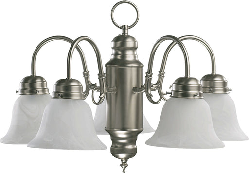 Quorum - 6429-5-65 - Five Light Chandelier - Chandeliers Satin Nickel - Satin Nickel