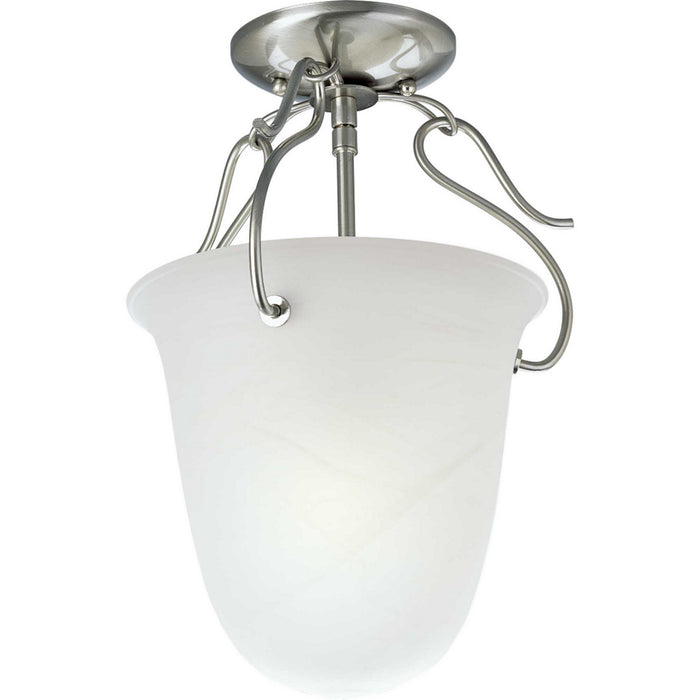 One Light Foyer Pendant from the Bedford collection in Brushed Nickel finish