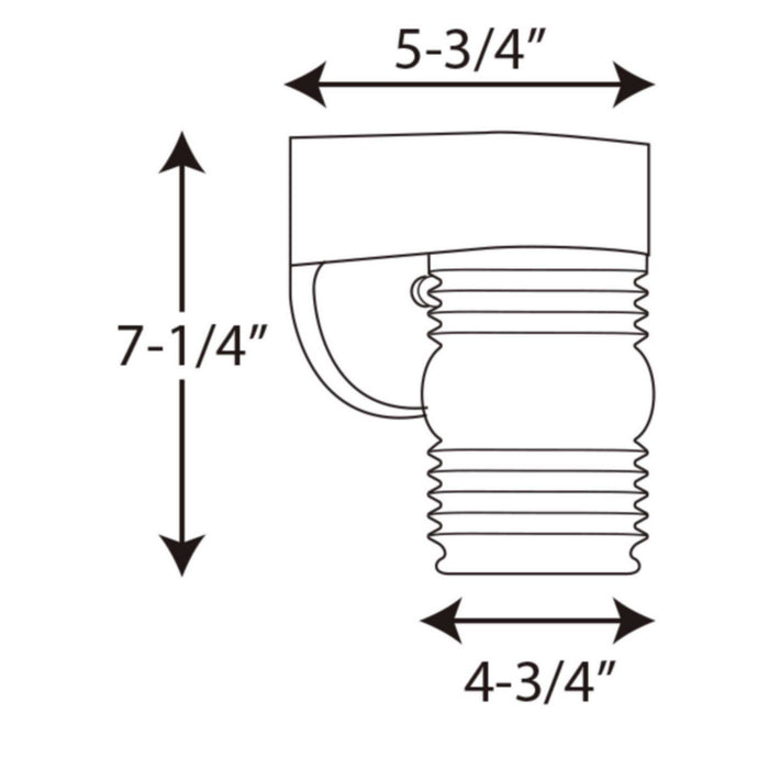 One Light Wall Lantern from the Polycarbonate collection in Black finish