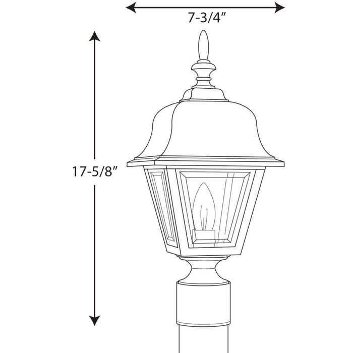 One Light Post Lantern from the Non-Metallic Incandescent collection in Black finish